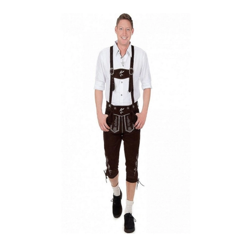 Bild von Die Edelnice Trachtenlederhose Hirsch im Detail
