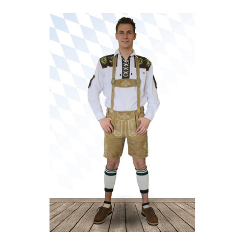 Bild von Kurze Hose Ziegenvelour Wildbock hellbraun – Eleganz trifft auf Funktionalität