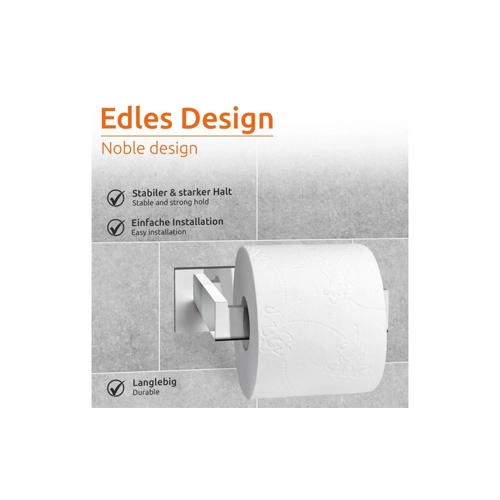 Bild von ECENCE Toilettenpapierhalter – Eleganter Chrom Halter für Ihr Bad