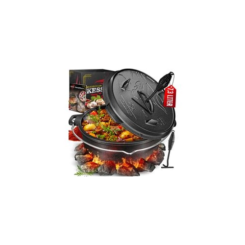 Bild von KESSER Premium Dutch Oven BBQ – Multifunktionaler Gusseisen-Kochtopf