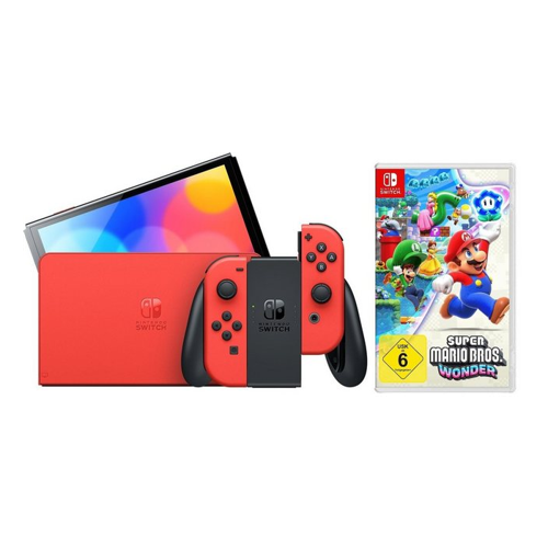 Bild von Nintendo Switch OLED Konsole Super Mario Edition Rot (Bundle, inkl. Super Mario Bros. Wonder Spiel)