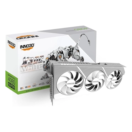 Bild von Inno3D GeForce RTX 4080 SUPER X3 OC WHITE - 16GB GDDR6X, 1x HDMI, 3x DP