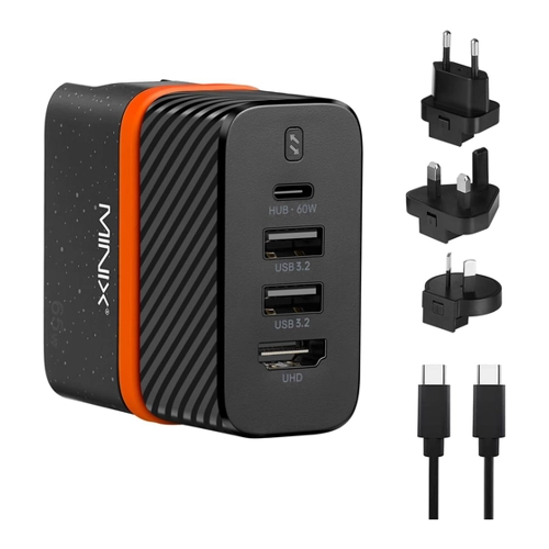 Bild von MINIX P4K, 65W GaN Ladegerät & HDMI Dock für Switch, Laptop, Smartphone, Tablet