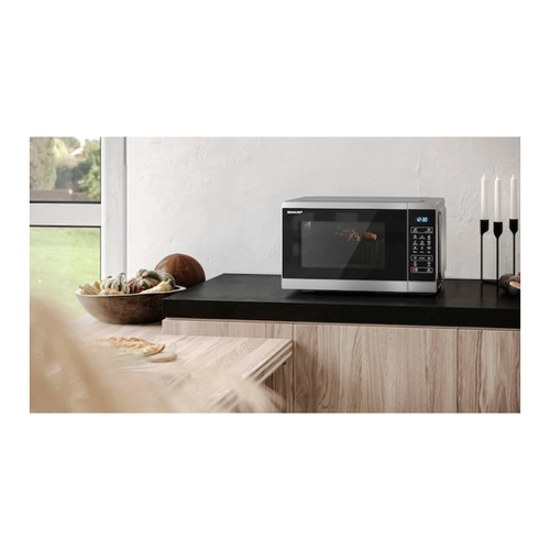 Bild von SHARP Mikrowelle YC-MG252AE-S, silber, mit Grill, 25 L, 11-Stufen, 900 W