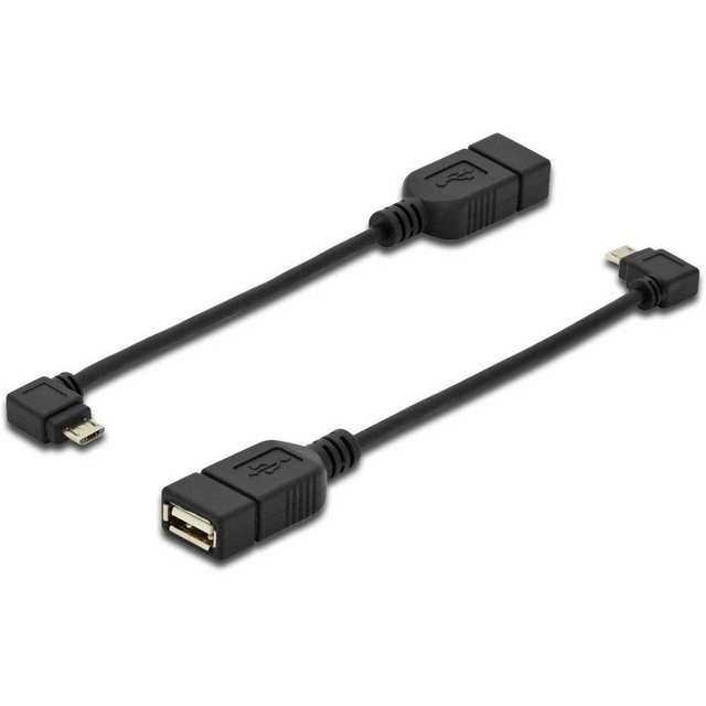 Bild von Digitus USB 2 Adapterkabel, OTG, Typ mikro B - A, USB-Adapter, Rund, doppelt geschirmt, mit OTG-Funktion im Test