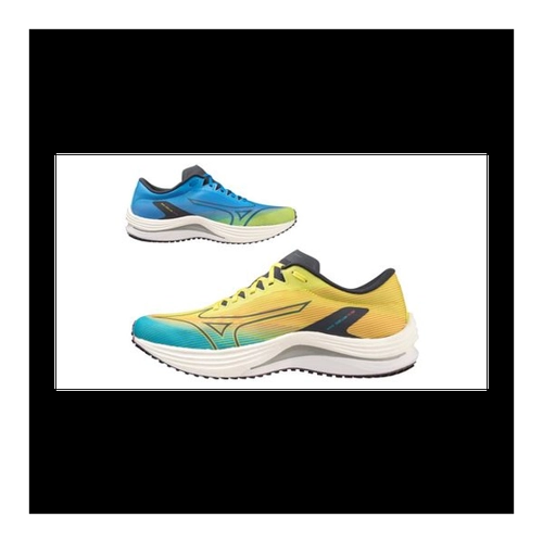 Bild von Mizuno Wave Rebellion Flash Laufschuh Blau Gelb