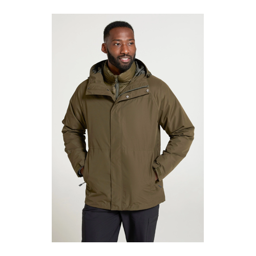 Bild von Alaskan Wasserdichte 3-in-1-Herrenjacke - Khaki