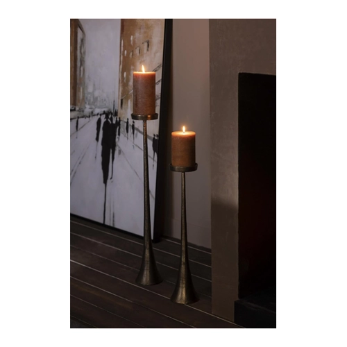 Bild von J-Line Kerzenhalter Luky - Aluminium - Bronze - Groß