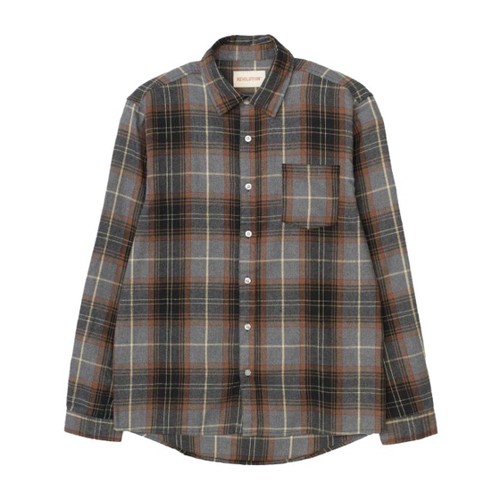 Bild von Revolution Regular Shirt - Hemd Gr L in Grau/Braun
