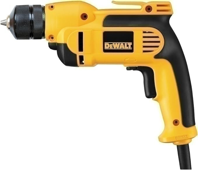 Bild von DEWALT 1-Gang Bohrmaschine (701 Watt, 10 mm Vollmetall-Schnellspannbohrfutter, ideal für präzise Bohrarbeiten mit kleinem Durchmesser in Holz und Metall) DWD112S-QS