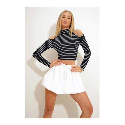 Bild von Trend Alaçatı Stili Schwarze Bluse für Damen - XL