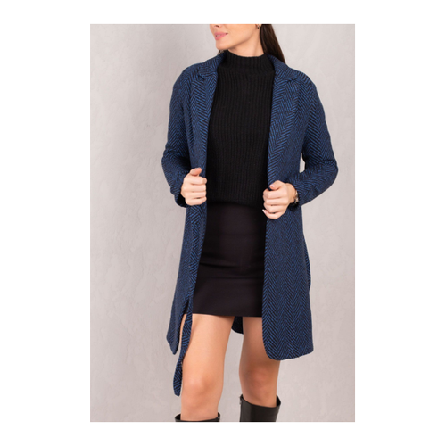 Bild von Stylischer Damenmantel im Herringbone-Muster