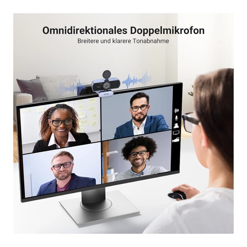 Bild von UGREEN Webcam - CM678 USB-HD-Webcam – Grau