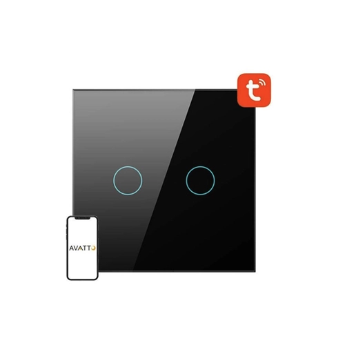 Bild von Avatto Smart Light Switch WiFi TS02-EU-B2 2 Way (Schwarz)