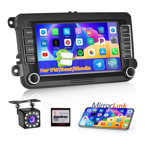 Bild von Hikity 7" 2din Android Autoradio für VW GOLF, Passat, Touran und mehr
