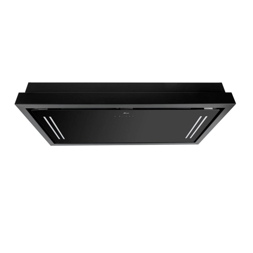 Bild von GURARI Deckenhaube GCH C 343 90 BL PRIME Dunstabzugshaube 90cm, Schwarz Glas, 1000m³/h