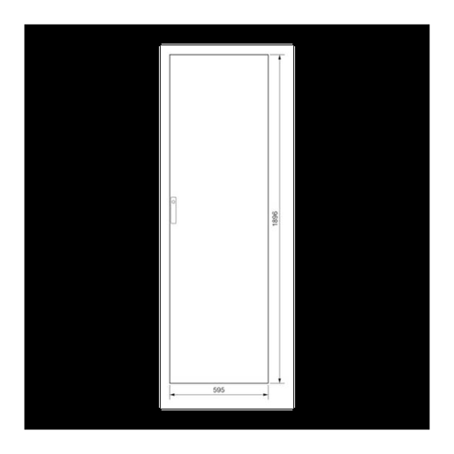 Bild von Hager Tür (B x H) 595mm x 1896mm Stahl Grau