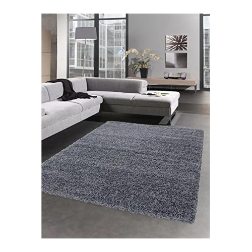 Bild von CARPETIA Shaggy Teppich Hochflor Langflor 80 cm Rund