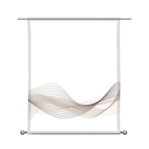 Bild von gardinen-for-life Scheibengardine Stream Horizon coffee - rechteckig, moderne Gardine, Handarbeit, Made in Germany