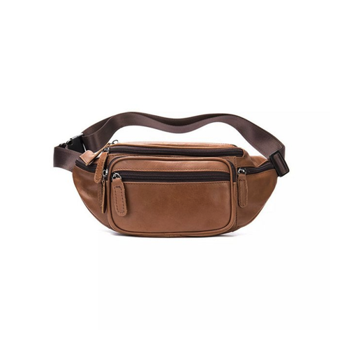 Bild von YUBRO-STUDIO Gürteltasche aus echtem Leder für Herren – Ideal für Reisen und Outdoor