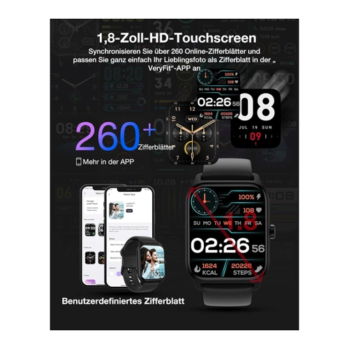 Bild von IFMDA Smartwatch Damen mit Telefonfunktion - 1,8'' Alexa Integriert
