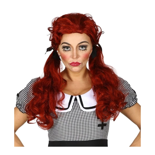 Bild von Widmann S.r.l. Kostüm-Perücke 'Killer Doll' mit Zöpfen, Rot