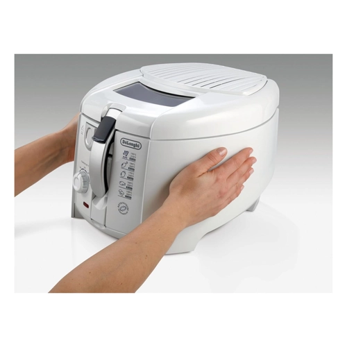 Bild von De'Longhi F28211.W1 RotoFry Fritteuse – 1800 W, Edelstahl, Weiß