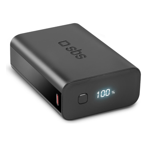 Bild von SBS Powerbank 20.000 mAh Power Delivery 20W mit LCD-Display schwarz