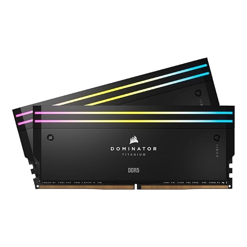 Bild von Corsair Dominator Titanium Schwarz 64GB (2x32GB) DDR5-6400 XMP Arbeitsspeicher, CL32, 1.4V