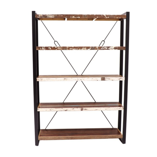 Bild von Elegantes Bücherregal im Retro-Stil aus recyceltem Mango-Holz
