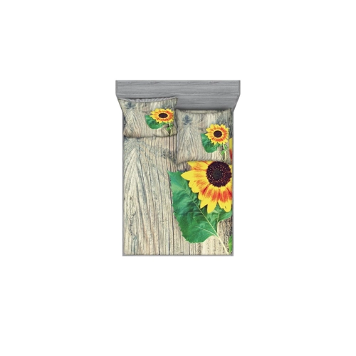 Bild von Abakuhaus 3-teiliges Bettwäscheset mit Sonnenblumen-Motiv