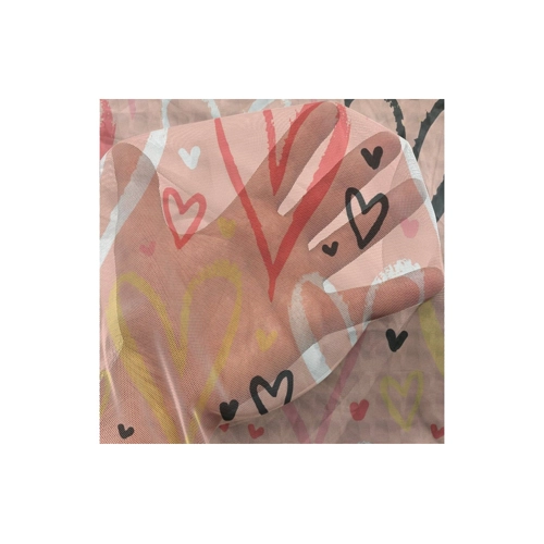 Bild von Abakuhaus Gardine schiere Drapierung für Hochzeit Party 2 Panels, Koralle Herz Valentines Love