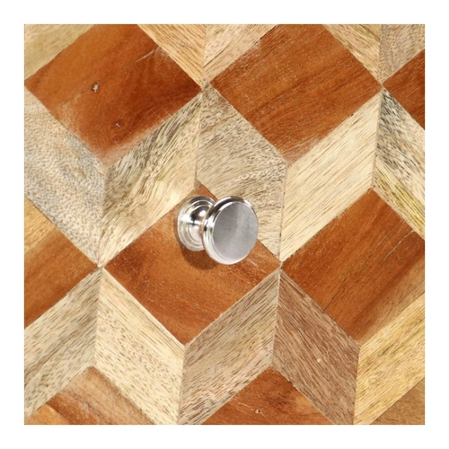 Bild von VidaXL Mangoholz Nachttisch mit Rautenmuster