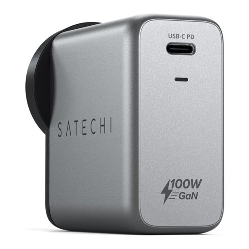 Bild von Satechi 100W USB-C PD GaN Wall Charger – Hochleistungs USB Ladegerät in Grau
