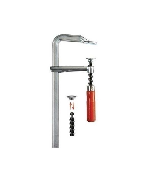 Bild von Bessey Schraubzwinge Ganzstahlschraubzwinge GZ Spannweite 600 mm Ausladung 120 mm Holzgriff