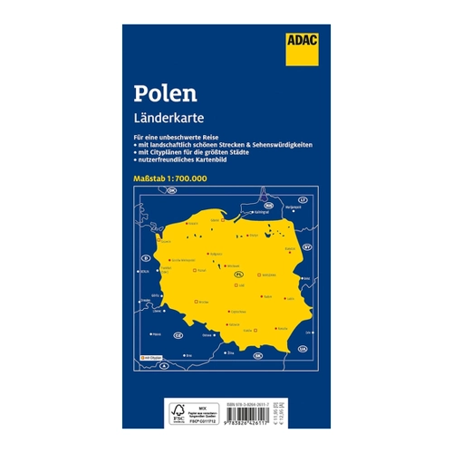Bild von ADAC Länderkarte Polen 1:700.000