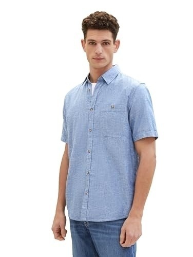 Bild von Tom Tailor Herren 1/2 Arm Hemd leasure blue XL