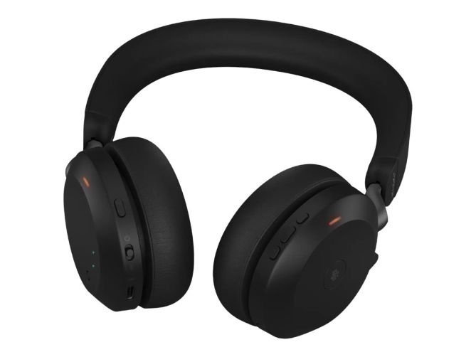 Bild von Jabra Evolve2 75 Wireless PC Headset mit 8-Mikrofon-Technologie - Dual-Foam-Stereo-Kopfhörer mit moderner aktiver Geräuschunterdrückung, USB-C Bluetooth-Adapter und UC-Kompatibilität - Schwarz