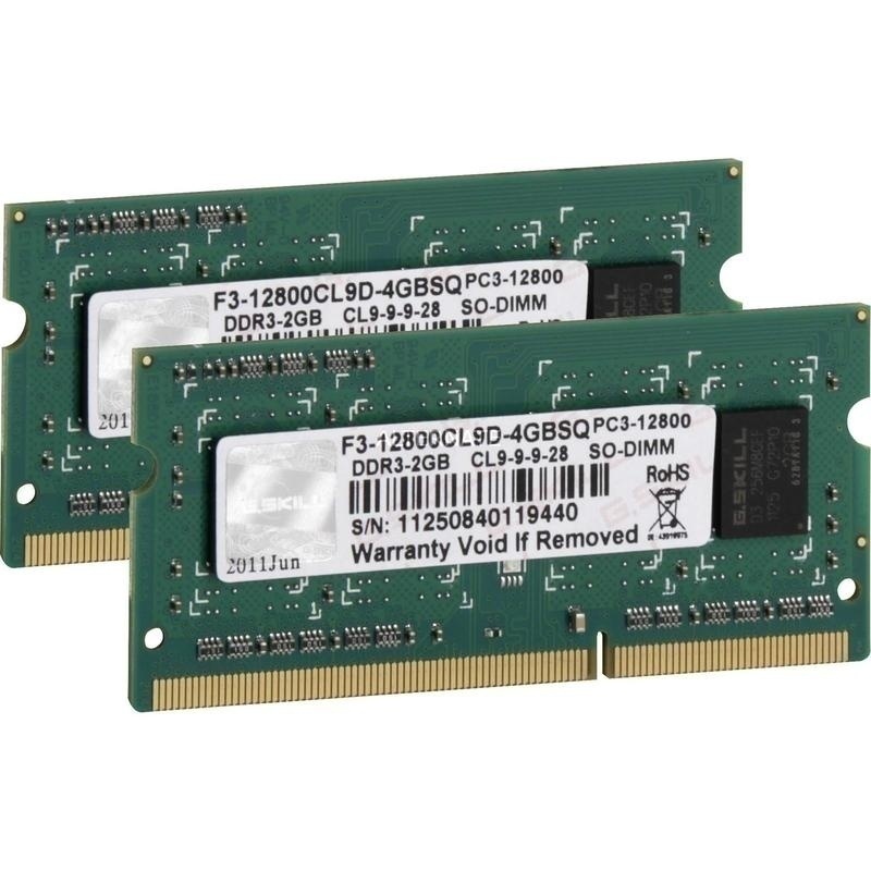 Bild von SO-DIMM 4 GB DDR3-1600 (2x 2 GB) Dual-Kit, Arbeitsspeicher