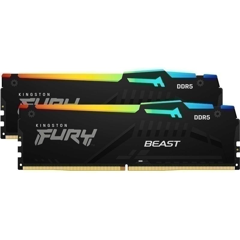 Bild von Kingston Fury Beast RGB 64 GB DDR5-4800 Dual-Kit Arbeitsspeicher