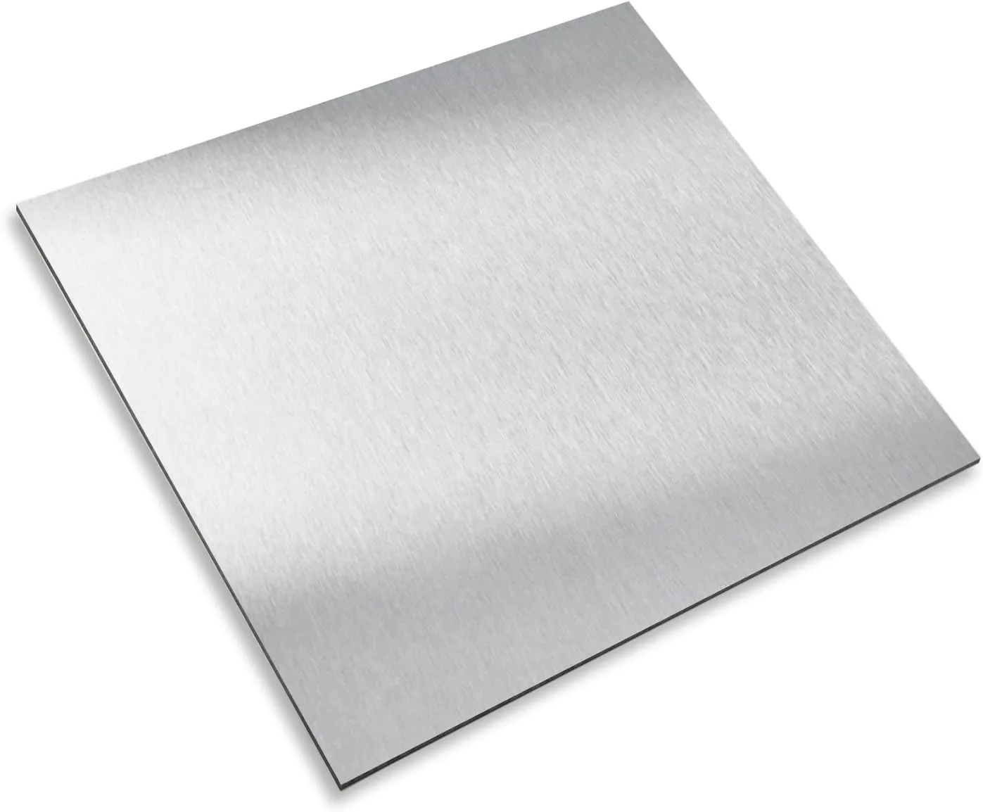 Bild von Aluverbundplatte in gebürstetem Silber mit 20 x 20 cm und 3 mm Dicke, wetterfest für Modellbau, Messebau und Beschilderung, Artikelnummer AZ 113