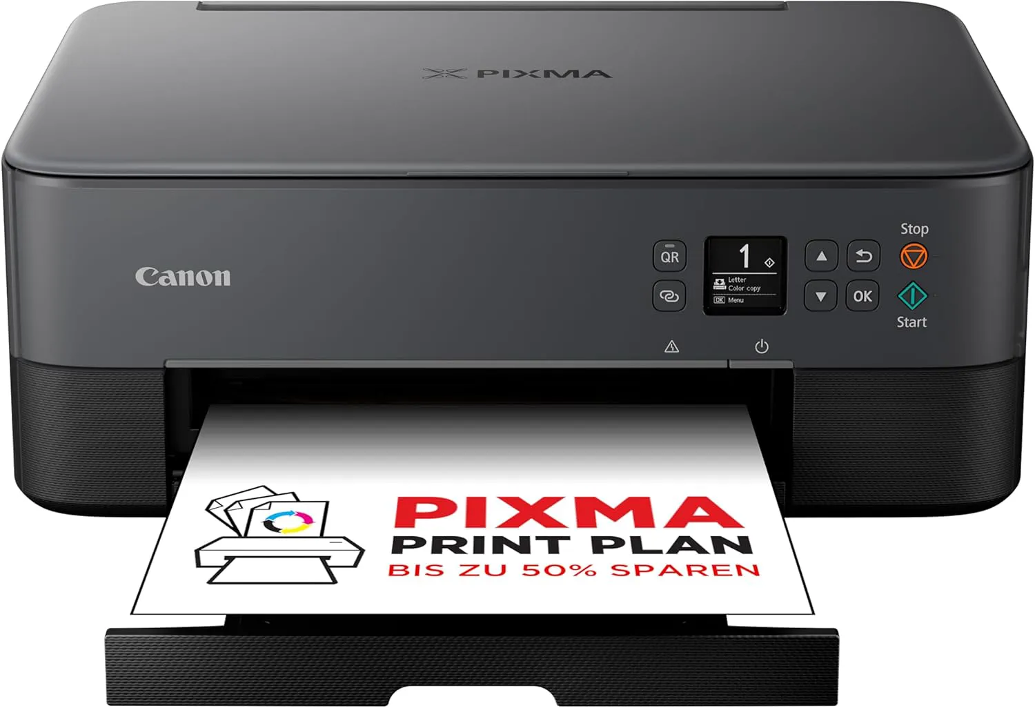 Bild von Canon PIXMA TS5350i Multifunktionsdrucker in Schwarz mit Druck-, Kopier- und Scan-Funktion, A4, WLAN, Duplexdruck und 2 Papierzuführungen