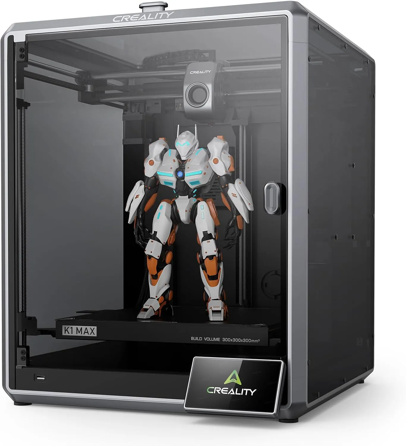 Bild von Creality K1 Max 3D Drucker mit 600 mm/s Druckgeschwindigkeit, AI Kamera, LiDAR und automatischer Nivellierung, Baugröße 300 x 300 x 300 mm