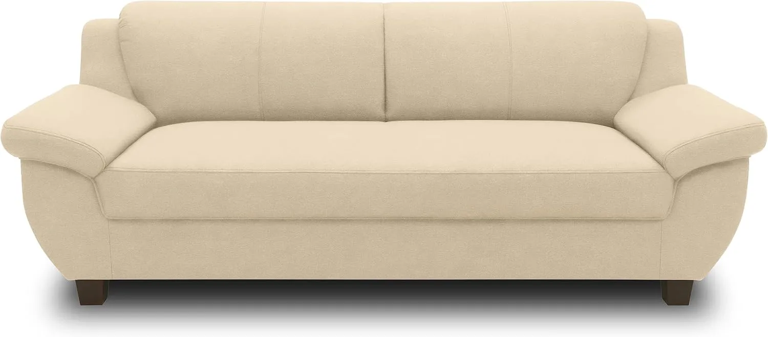 Bild von DOMO collection Panama 3-Sitzer Sofa in Beige mit den Maßen 91 x 207 x 80 cm