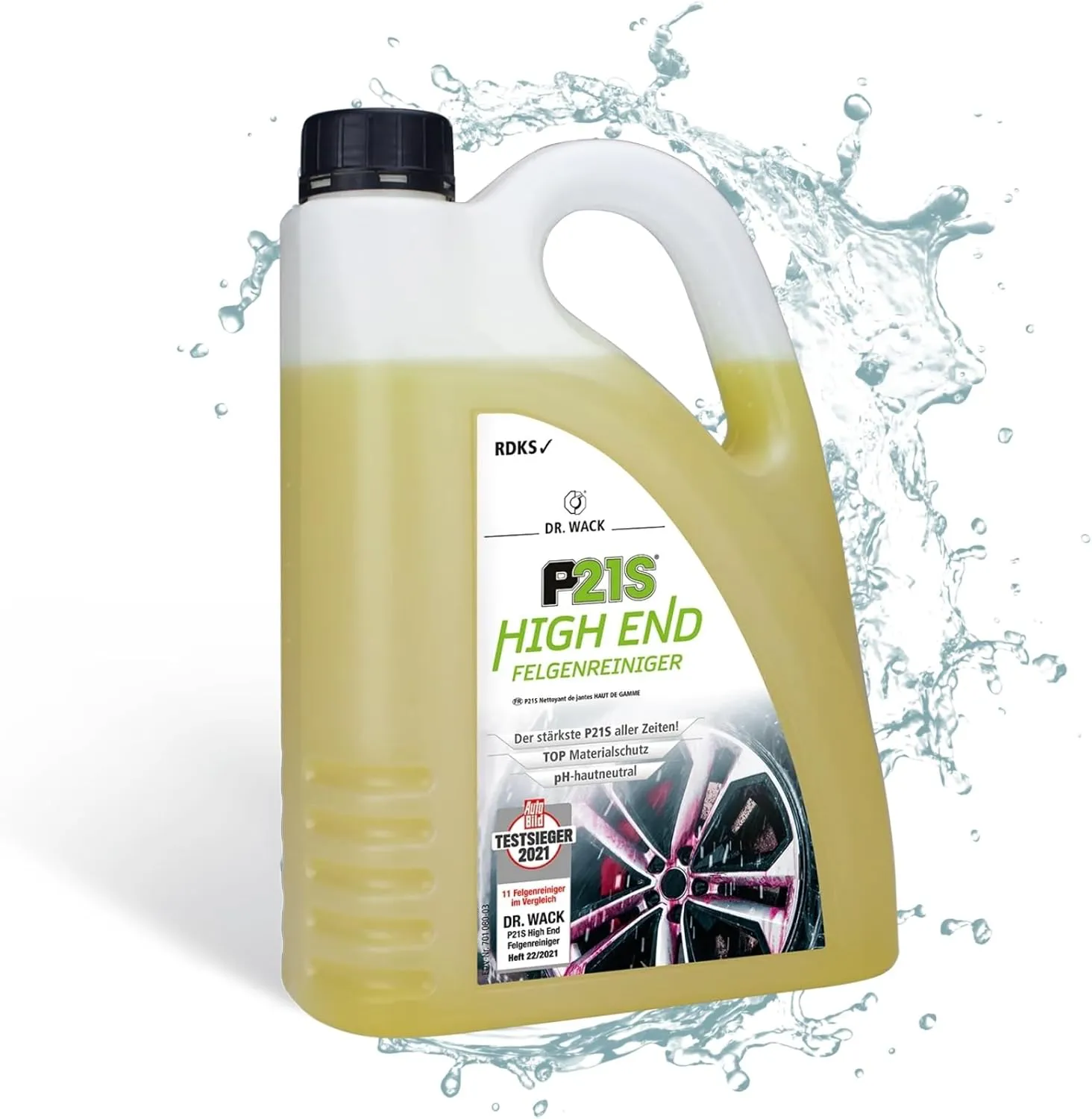 Bild von Dr. Wack P21S Felgenreiniger 2 Liter mit Gel-Formel und Wirkindikator für schnelle und schonende Reinigung