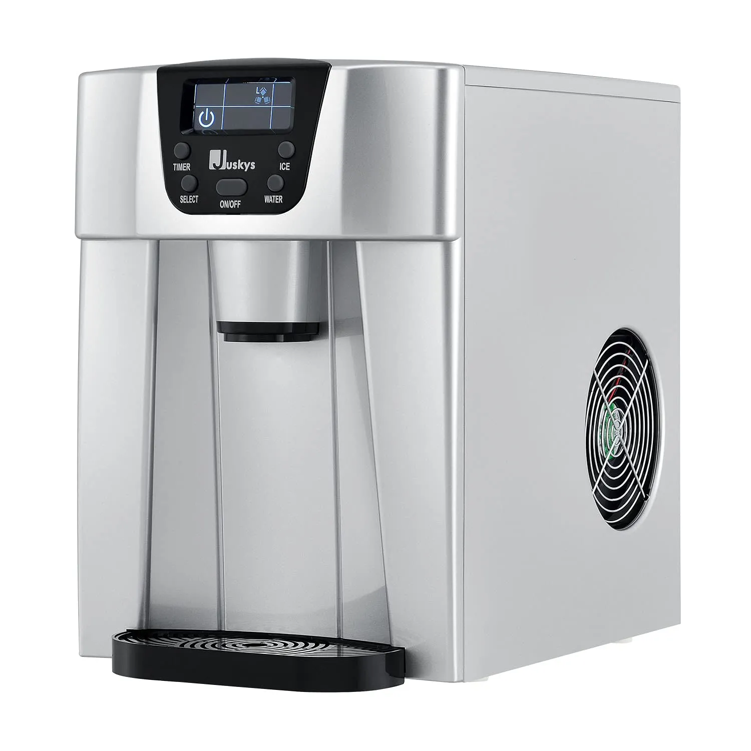 Bild von Juskys PIM200L Eiswürfelmaschine mit 2in1 Direktspender und Timer, produziert bis zu 12 kg Eiswürfel pro Tag in 6-10 Minuten, 2 Größen und 2 Liter Tank