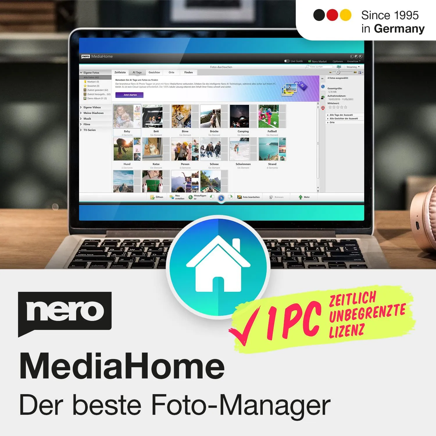 Bild von Nero Fotoverwaltung für Windows mit unlimitierter Lizenz für 1 PC