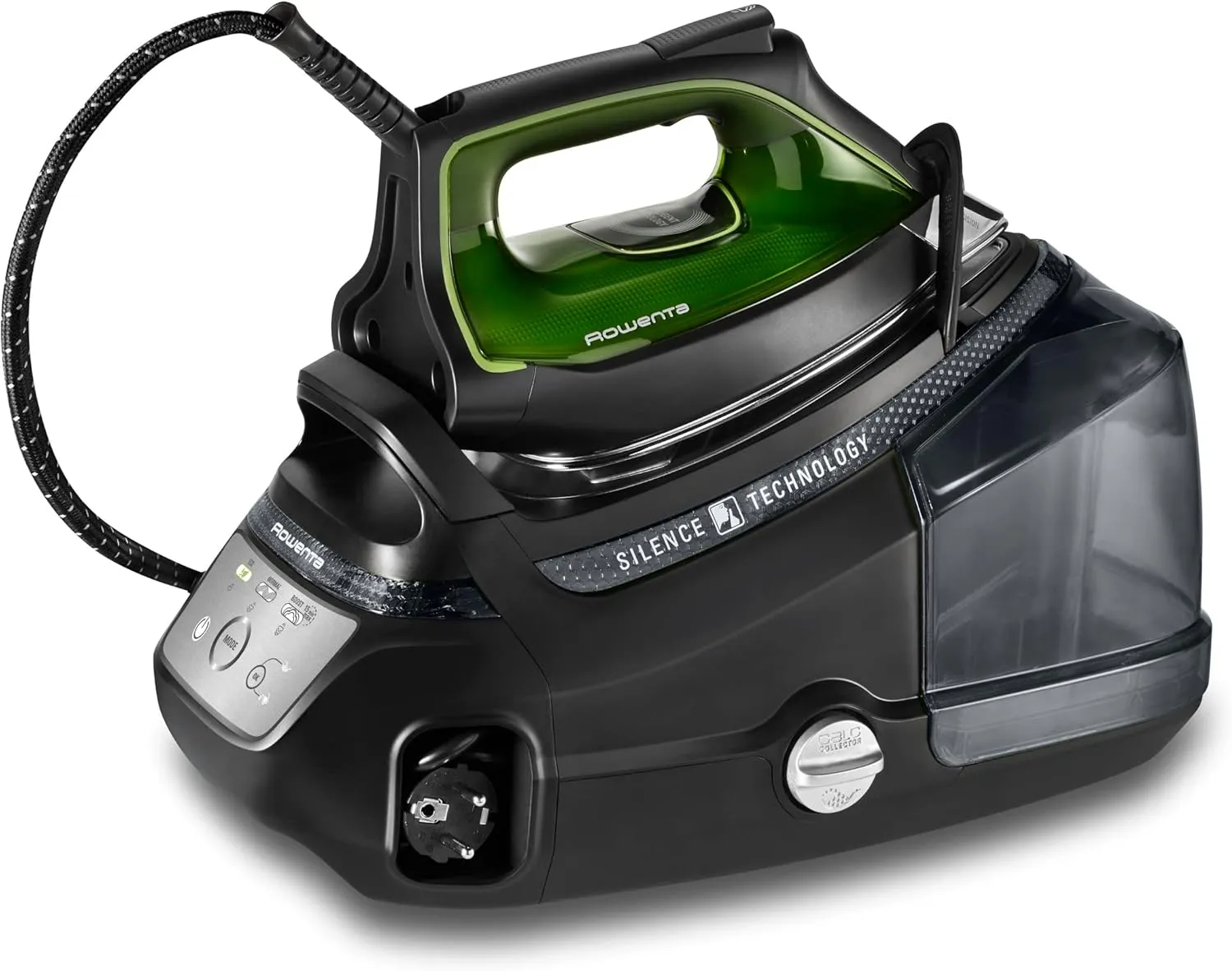Bild von Rowenta DG9248 Dampfbügelstation mit 2800 Watt, 620 g/min Dampfstoß und 1300 ml Wassertank in Schwarz/Grün