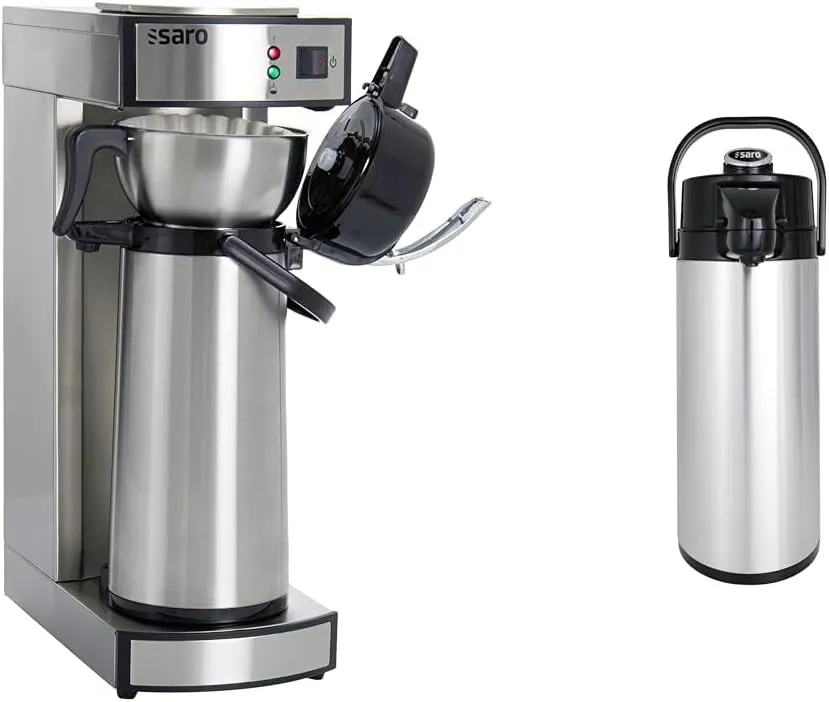 Bild von Saro 317-2085 Thermo Kaffeemaschine mit 2,2 Litern und Isolierpumpkanne aus Edelstahl