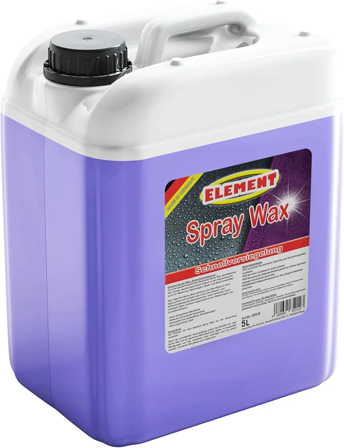 Bild von Sprühwachs Spray Wax 5L für Glanz und Schutz mit Abperleffekt